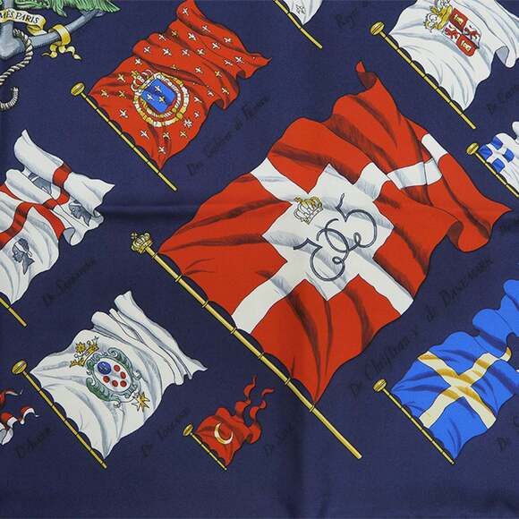 HERMES Authentic Blue Scarf - Picture 3 of 10